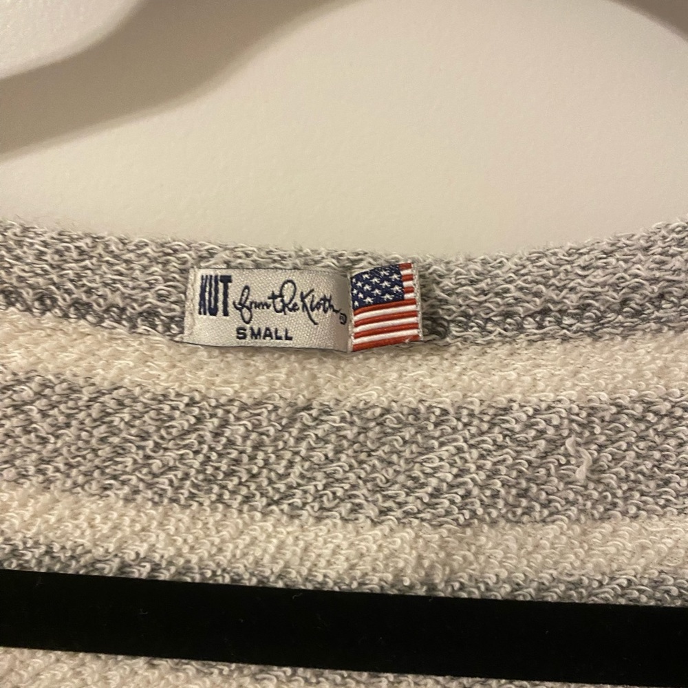 Kut from the Kloth striped crop top sweatshirt